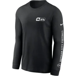 New York Jets T-Shirts | Men^Men's Nike Black All Out Long Sleeve T-Shirt