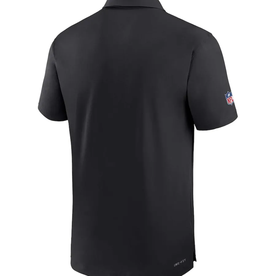 New York Jets Polos^Men's Nike Black Sideline Coaches Performance Polo
