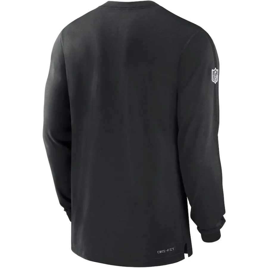 New York Jets T-Shirts | Men^Men's Nike Black Sideline Player Performance Long Sleeve T-Shirt