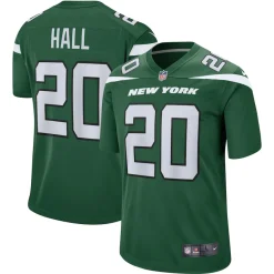 New York Jets Replica^Men's Nike Breece Hall Green Player Game Jersey