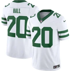 New York Jets Nike Limited^Men's Nike Breece Hall Legacy White Vapor F.U.S.E. Limited Jersey