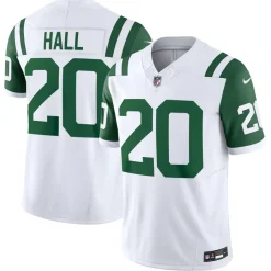 New York Jets Jerseys | Men^Men's Nike Breece Hall White Classic Alternate Vapor F.U.S.E. Limited Jersey