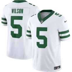 New York Jets Nike Limited^Men's Nike Garrett Wilson Legacy White Vapor F.U.S.E. Limited Jersey
