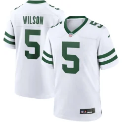 New York Jets Jerseys | Men^Men's Nike Garrett Wilson Legacy White Game Jersey
