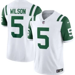 New York Jets Nike Limited^Men's Nike Garrett Wilson White Classic Alternate Vapor F.U.S.E. Limited Jersey