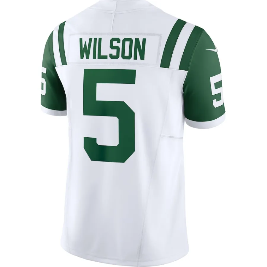 New York Jets Nike Limited^Men's Nike Garrett Wilson White Classic Alternate Vapor F.U.S.E. Limited Jersey