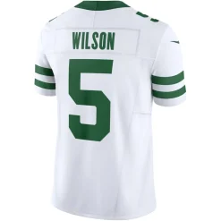New York Jets Nike Limited^Men's Nike Garrett Wilson Legacy White Vapor F.U.S.E. Limited Jersey