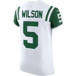 New York Jets Nike Elite^Men's Nike Garrett Wilson White Classic Alternate Vapor F.U.S.E. Elite Jersey