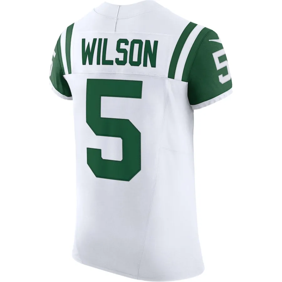 New York Jets Nike Elite^Men's Nike Garrett Wilson White Classic Alternate Vapor F.U.S.E. Elite Jersey