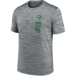 New York Jets Short Sleeved^Men's Nike Gray 2024 Sideline Velocity Performance T-Shirt