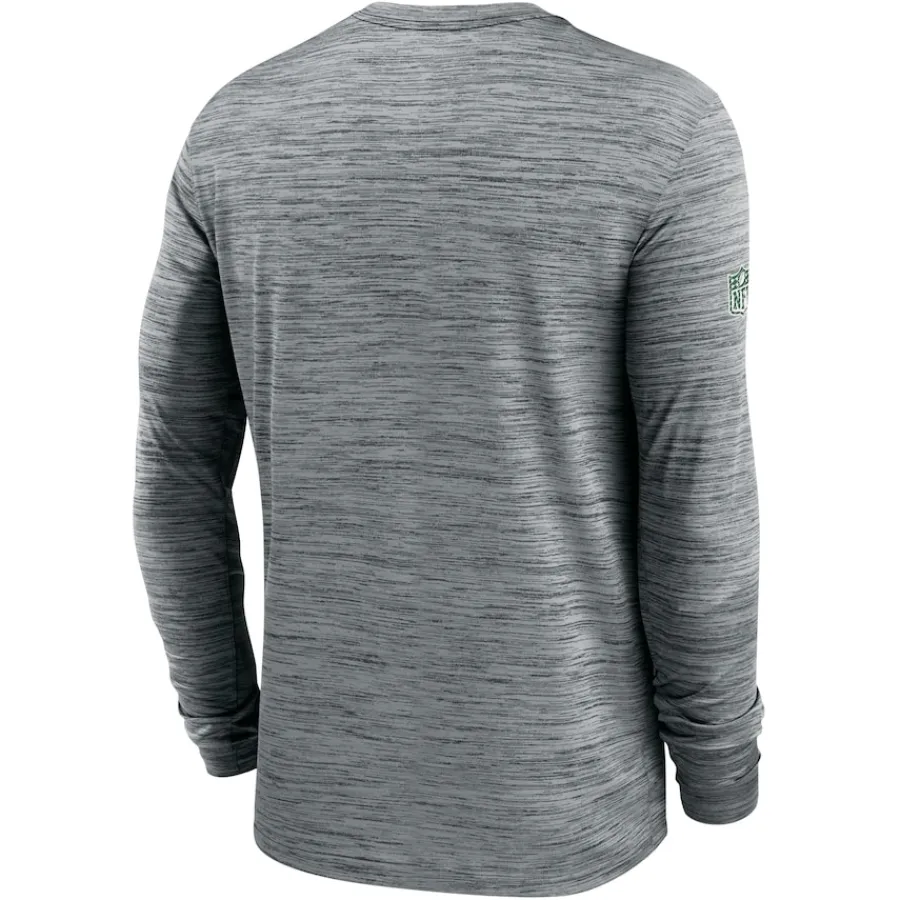 New York Jets T-Shirts | Men^Men's Nike Gray 2024 Sideline Velocity Performance Long Sleeve T-Shirt