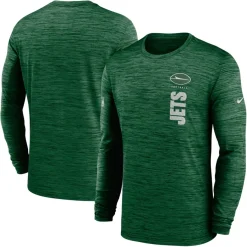 New York Jets T-Shirts | Men^Men's Nike Green 2024 Sideline Velocity Performance Long Sleeve T-Shirt