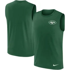 New York Jets Tank Tops^Men's Nike Green Muscle Tank Top