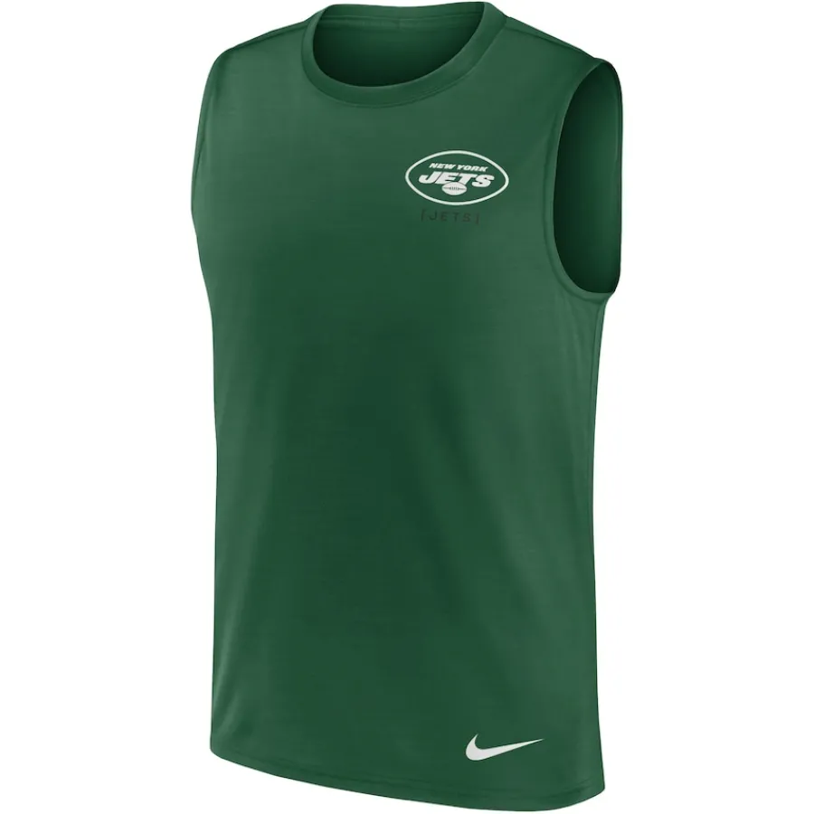 New York Jets Tank Tops^Men's Nike Green Muscle Tank Top