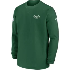 New York Jets T-Shirts | Men^Men's Nike Green Alternate Logo Coach Long Sleeve Top
