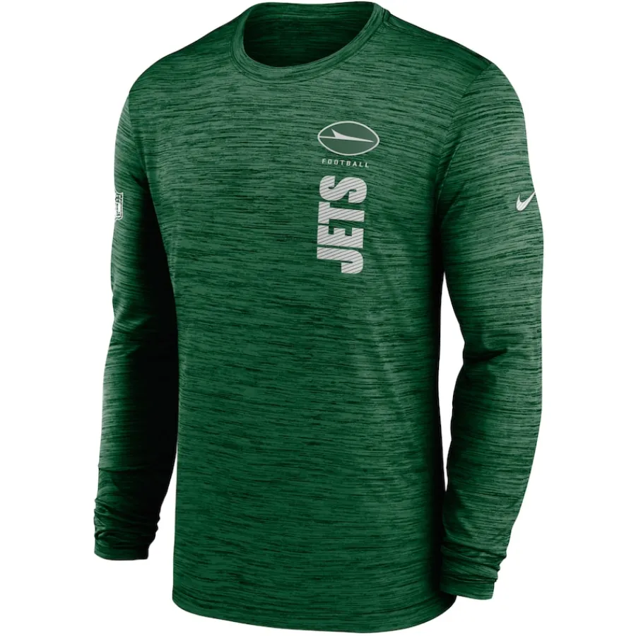 New York Jets T-Shirts | Men^Men's Nike Green 2024 Sideline Velocity Performance Long Sleeve T-Shirt