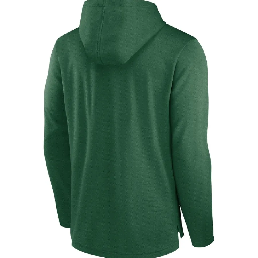 New York Jets Long Sleeved^Men's Nike Green Lightweight Performance Hooded Long Sleeve T-Shirt