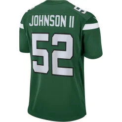 New York Jets Replica^Men's Nike Jermaine Johnson II Green Player Game Jersey