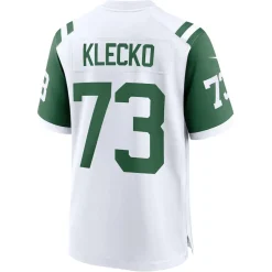New York Jets Nike Game^Men's Nike Joe Klecko White Classic Alternate Retired Player Game Jersey