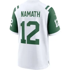 New York Jets Nike Game^Men's Nike Joe Namath White Classic Alternate Retired Player Game Jersey