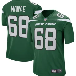 New York Jets Replica | Throwback^Men's Nike Kevin Mawae Gotham Green Game Retired Player Jersey