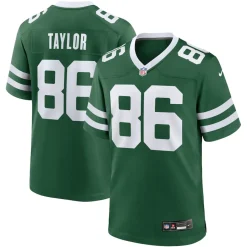 New York Jets Nike Game^Men's Nike Malik Taylor Legacy Green Team Game Jersey