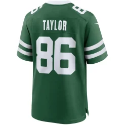 New York Jets Nike Game^Men's Nike Malik Taylor Legacy Green Team Game Jersey