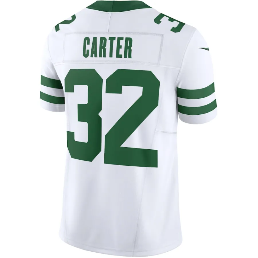New York Jets Nike Limited^Men's Nike Michael Carter Legacy White Vapor F.U.S.E. Limited Jersey