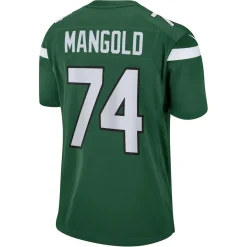 New York Jets Replica | Throwback^Men's Nike Nick Mangold Gotham Green Retired Player Jersey