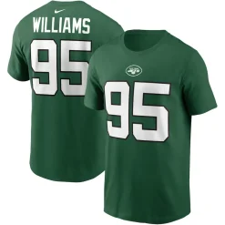 New York Jets T-Shirts | Men^Men's Nike Quinnen Williams Green Player Name & Number T-Shirt