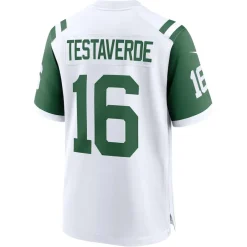 New York Jets Nike Game^Men's Nike Vinny Testaverde White Classic Alternate Retired Player Game Jersey