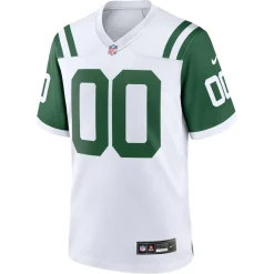 New York Jets Nike Game^Men's Nike White Classic Alternate Custom Replica Jersey