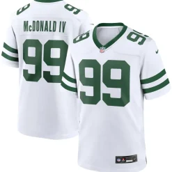 New York Jets Nike Game^Men's Nike Will McDonald IV Legacy White Game Jersey
