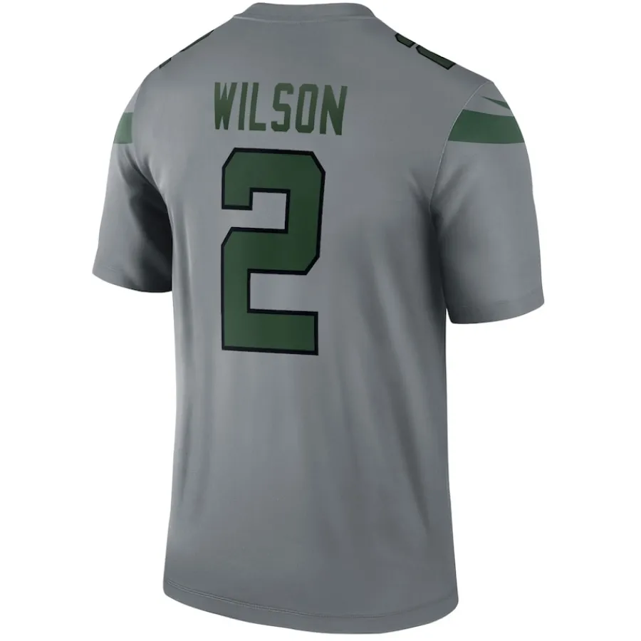 New York Jets Jerseys | Men^Men's Nike Zach Wilson Gray Inverted Legend Player Performance Top