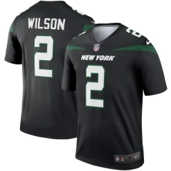 New York Jets Nike Legend^Men's Nike Zach Wilson Black Alternate Legend Player Performance Top