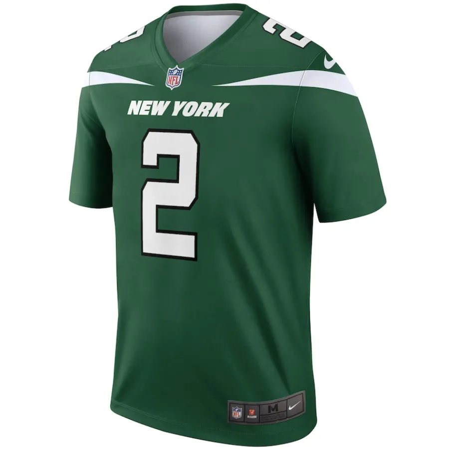 New York Jets Nike Legend^Men's Nike Zach Wilson Gotham Green Team Legend Player Performance Top