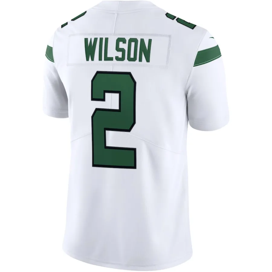 New York Jets Nike Limited^Men's Nike Zach Wilson Spotlight White Vapor Limited Jersey