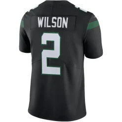 New York Jets Nike Limited^Men's Nike Zach Wilson Stealth Black Vapor Limited Jersey
