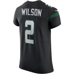 New York Jets Nike Elite^Men's Nike Zach Wilson Stealth Black Vapor Elite Jersey