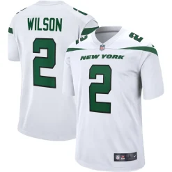 New York Jets Replica^Men's Nike Zach Wilson White White Game Jersey