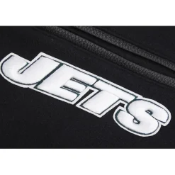 New York Jets Jackets^Men's Pro Standard Black Mash Up Full-Zip Varsity Jacket