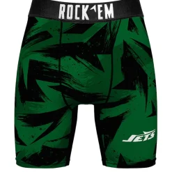 New York Jets Underwear & Sleepwear^Men's Rock Em Socks Green Game Paint Boxer Briefs