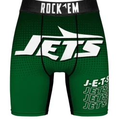 New York Jets Underwear & Sleepwear | Underwear & Sleepwear^Men's Rock Em Socks Green Two-Pack Mascot Slogan Boxer Briefs