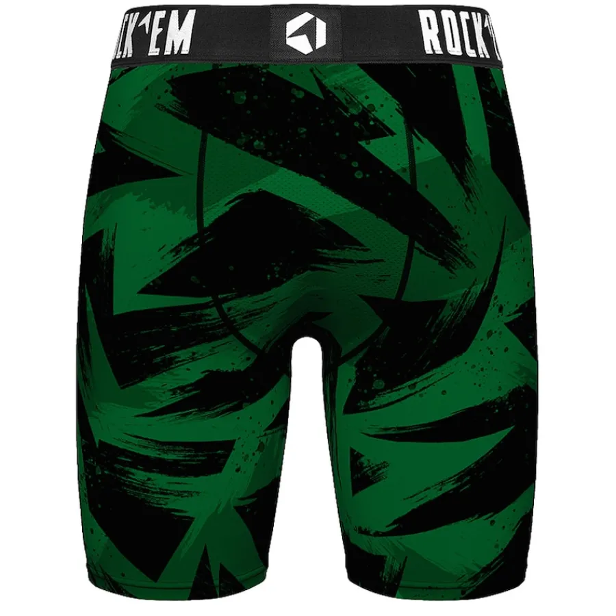 New York Jets Underwear & Sleepwear^Men's Rock Em Socks Green Game Paint Boxer Briefs