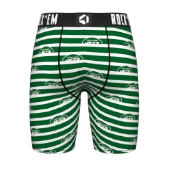New York Jets Underwear & Sleepwear | Underwear & Sleepwear^Men's Rock Em Socks Green Two-Pack Mascot Slogan Boxer Briefs