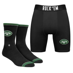 New York Jets Shoes & Socks | Underwear & Sleepwear^Men's Rock Em Socks Boxer Briefs And Socks Set