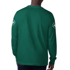 New York Jets Long Sleeved^Men's Starter Green Clutch Hit Long Sleeve T-Shirt