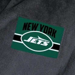 New York Jets Underwear & Sleepwear^Men's The Northwest Group Black Bathrobe