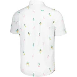 New York Jets Sweaters & Dress Shirts^Men's Tommy Bahama White Nova Wave Flocktail Button-Up Shirt