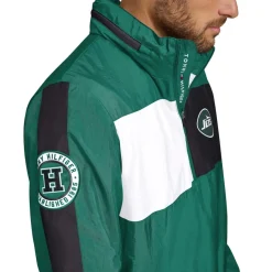New York Jets Jackets | Sweatshirts & Fleece^Men's Tommy Hilfiger Green Gael Lightweight Half-Zip Hoodie Jacket
